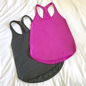 Pair of Lululemon 105 Singlets Sz 2 (fits like 4)
